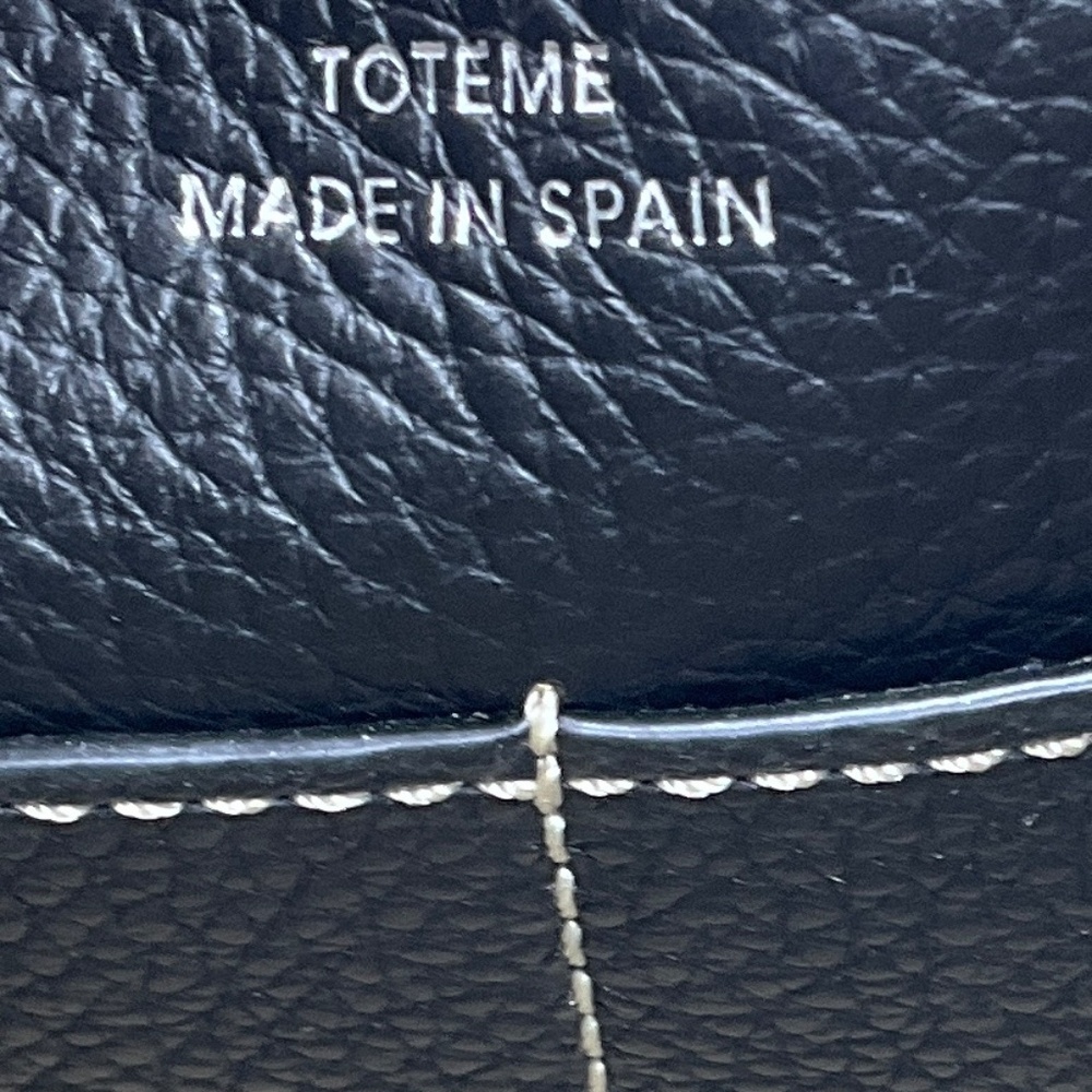TOTEME BLACK GRAINED LEATHER BELT HOBO BAG - Picture 8 of 13